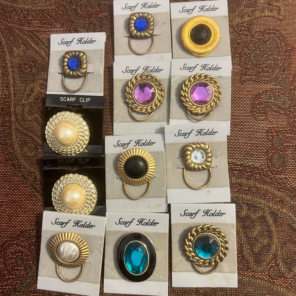 Vintage scarf holders